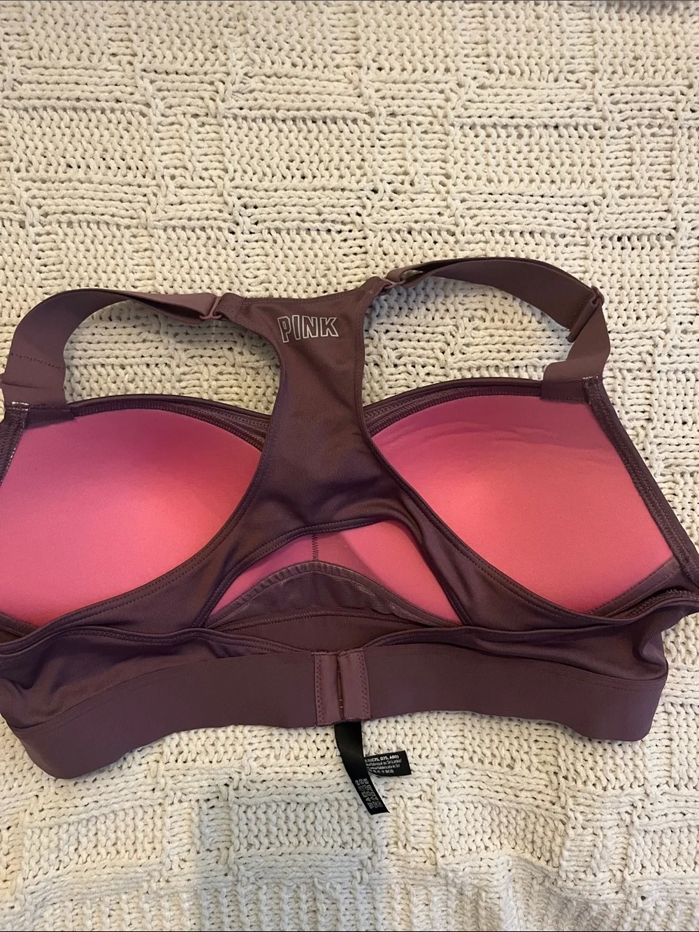 PINK Victoria's Secret Plum-Mauve Racerback Sports Bra